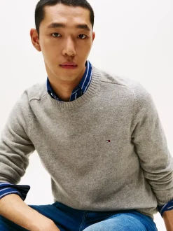 miesten neulepusero, CLAMBSWOOL CREW NECK>Tommy Hilfiger Best