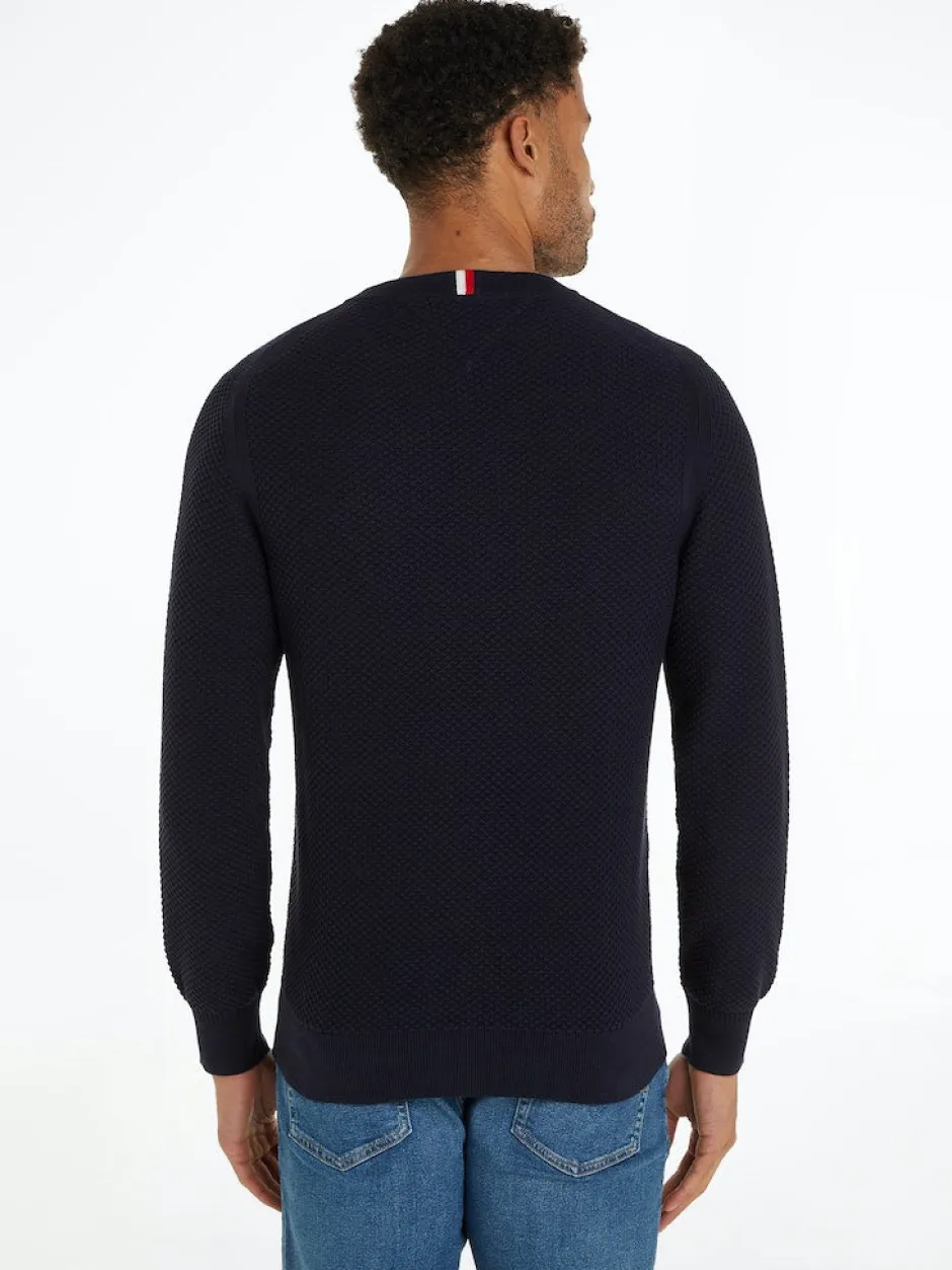 Miesten Neulepusero, OVAL STRUCTURE CREW>Tommy Hilfiger Sale