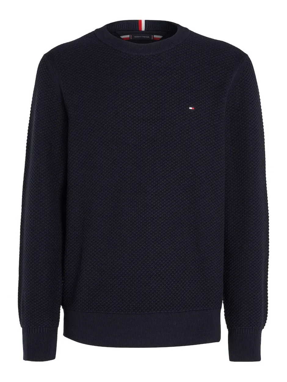 Miesten Neulepusero, OVAL STRUCTURE CREW>Tommy Hilfiger Sale