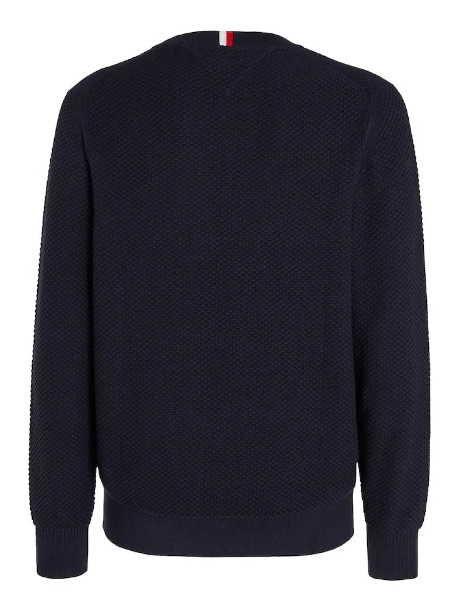 Miesten Neulepusero, OVAL STRUCTURE CREW>Tommy Hilfiger Sale