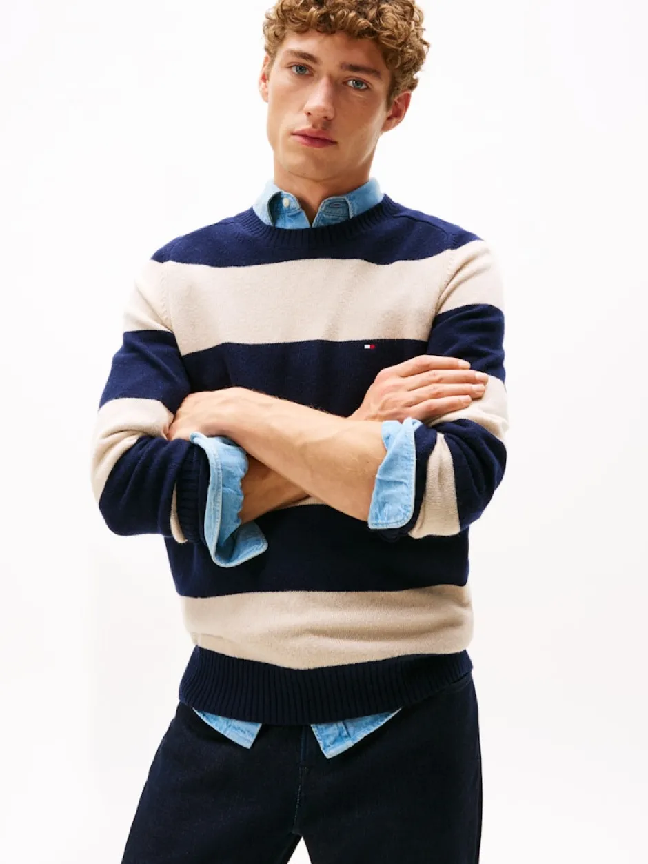 miesten neulepusero, CLAMBSWOOL CREW NECK>Tommy Hilfiger Hot