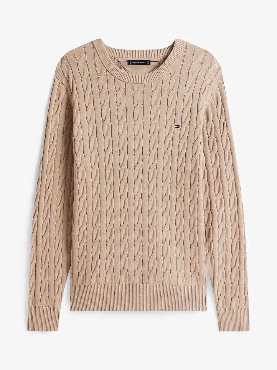 miesten neulepaita Classic Cotton Cable Crew Neck,>Tommy Hilfiger Clearance