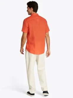 miesten paita, PIGMENT DYED LINEN RF SS>Tommy Hilfiger Hot