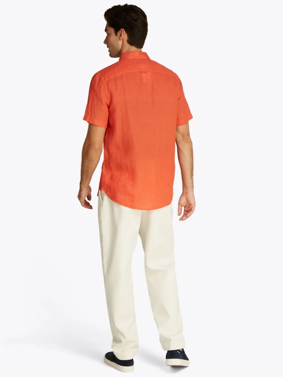 miesten paita, PIGMENT DYED LINEN RF SS>Tommy Hilfiger Hot