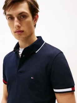 miesten pikeepaita, FLAG CUFF SLM FIT POLO>Tommy Hilfiger