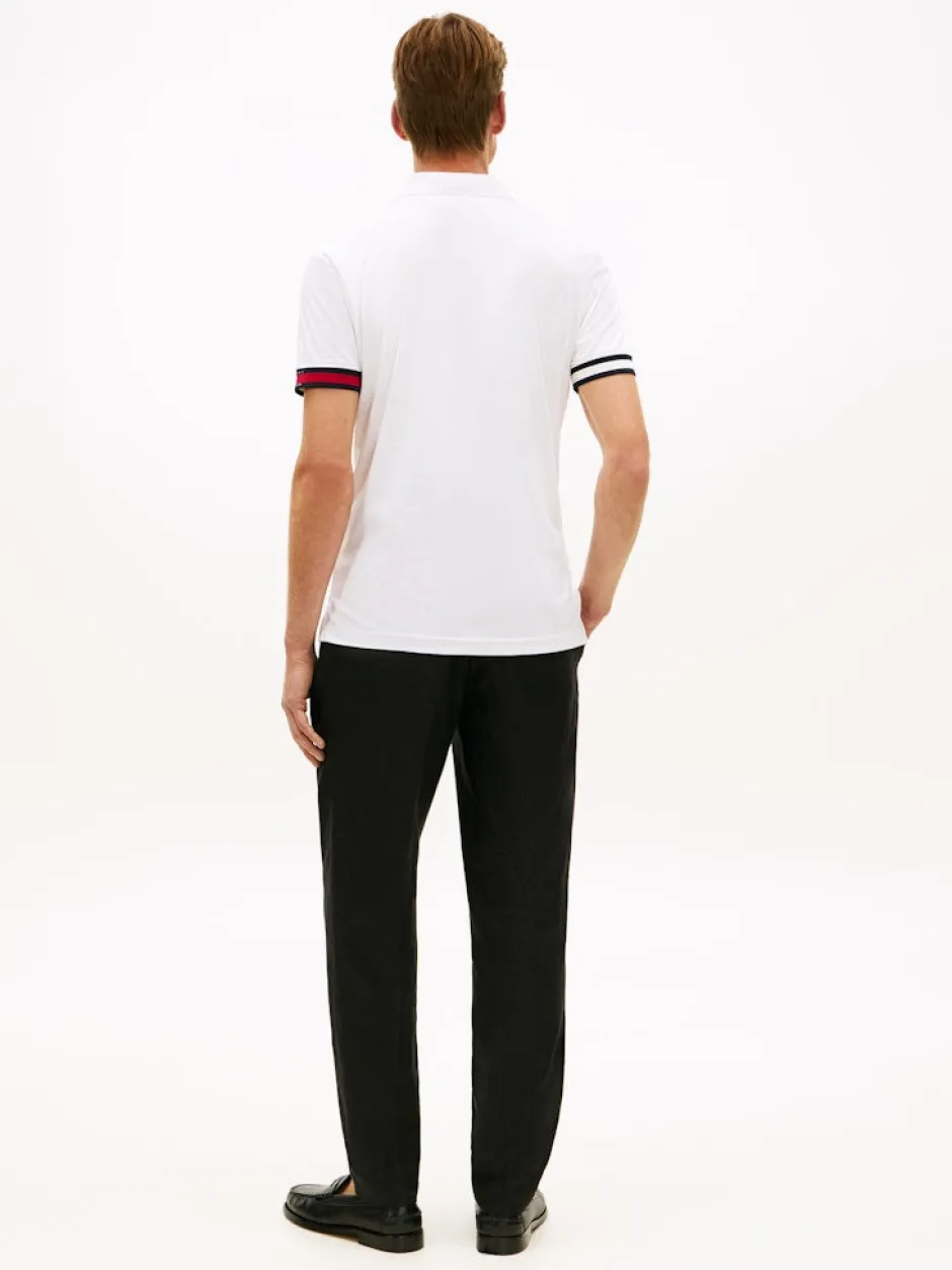 miesten pikeepaita RWB Cuff Liquid Cottom Slim Polo,>Tommy Hilfiger Clearance