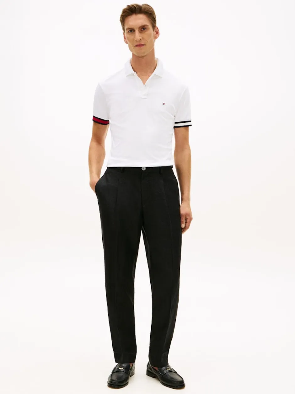 miesten pikeepaita RWB Cuff Liquid Cottom Slim Polo,>Tommy Hilfiger Clearance