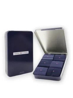 miesten sukat TH MEN SOCK 6P TIN GIFT BOX BIRDEYE,>Tommy Hilfiger Hot