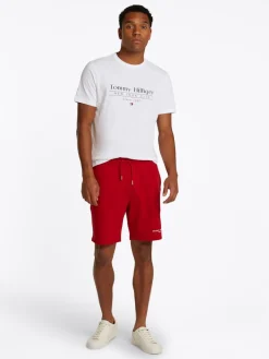 miesten t-paita, HILFIGER CENTER STACK LOGO TEE>Tommy Hilfiger Discount