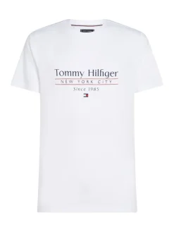 miesten t-paita, HILFIGER CENTER STACK LOGO TEE><noscript><img width=