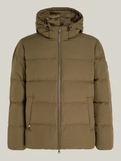 Miesten Untuvatakki, K DOWN HOODED PUFFER Armeijanvihreä>Tommy Hilfiger Outlet