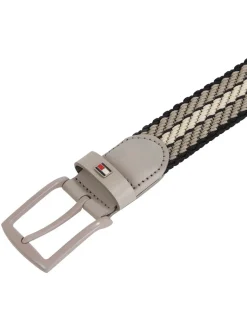 Miesten Vyö, DENTON ELASTIC BELT Ruskea Kuosi>Tommy Hilfiger Sale