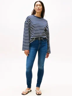 naisten farkut, FLO WIDE LEG JEANS Indigo>Tommy Hilfiger Hot