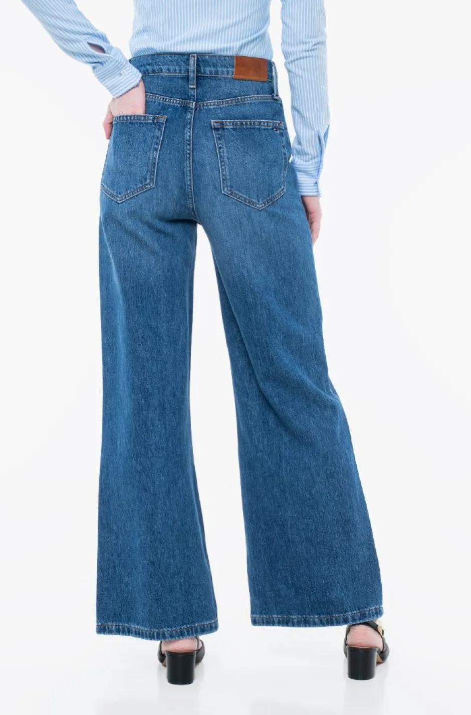 naisten farkut, FLO WIDE LEG JEANS Indigo>Tommy Hilfiger Hot