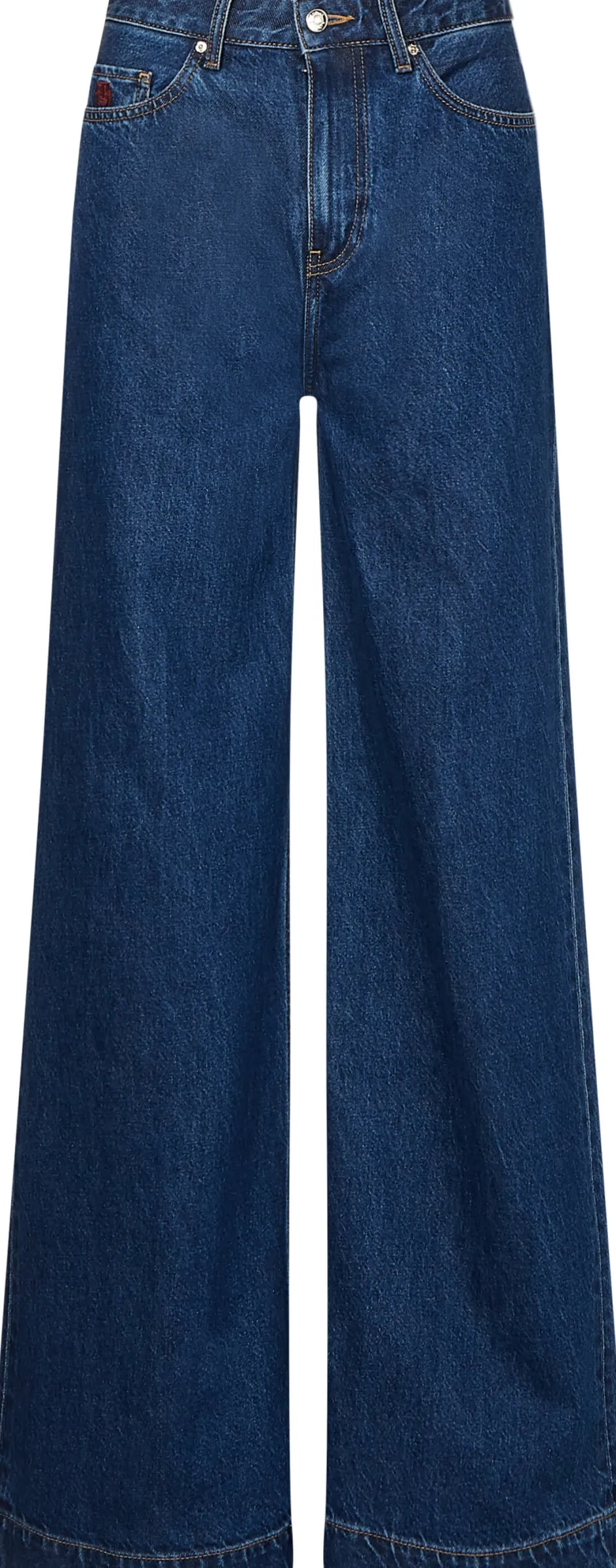 Naisten Farkut Wide Leg HW Denim Pant Indigo>Tommy Hilfiger Outlet