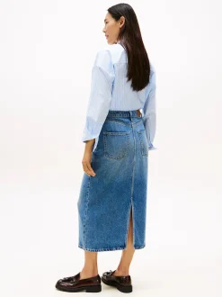 naisten hame, LANA MIDI HW SKIRT Indigo><noscript><img width=