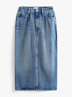 naisten hame, LANA MIDI HW SKIRT Indigo><noscript><img width=