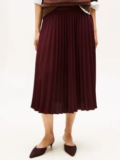 naisten hame, FLUID PLEATED PULL ON MIDI SKIRT>Tommy Hilfiger