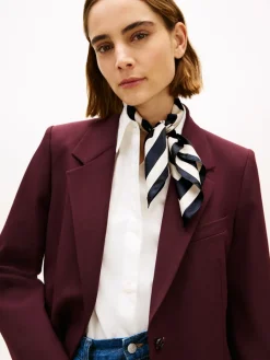 naisten huivi TH Elevated Chic Silk Square,>Tommy Hilfiger Outlet