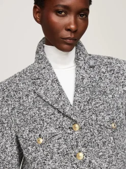 Naisten Jakku, BOUCLE WOOL MIX JACKET Harmaa Kuosi><noscript><img width=