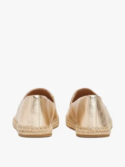 naisten kengät, TH LOGO METALLIC LEATHER ESPADRILLE><noscript><img width=