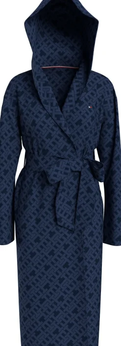 Naisten Kylpytakki, BATHROBE WITH JACQUARD>Tommy Hilfiger Hot