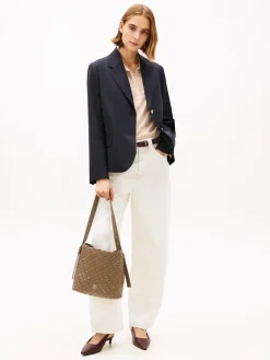 naisten laukku TH BRAIDED SHOULDER BAG,>Tommy Hilfiger Discount