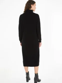 naisten mekko, MD WOOL CASH ROLL-NK MIDI DRESS>Tommy Hilfiger