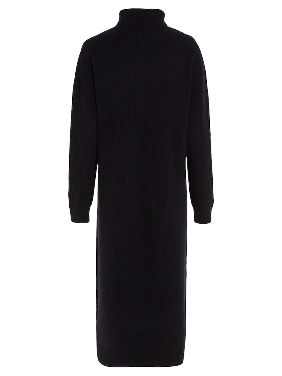 naisten mekko, MD WOOL CASH ROLL-NK MIDI DRESS>Tommy Hilfiger