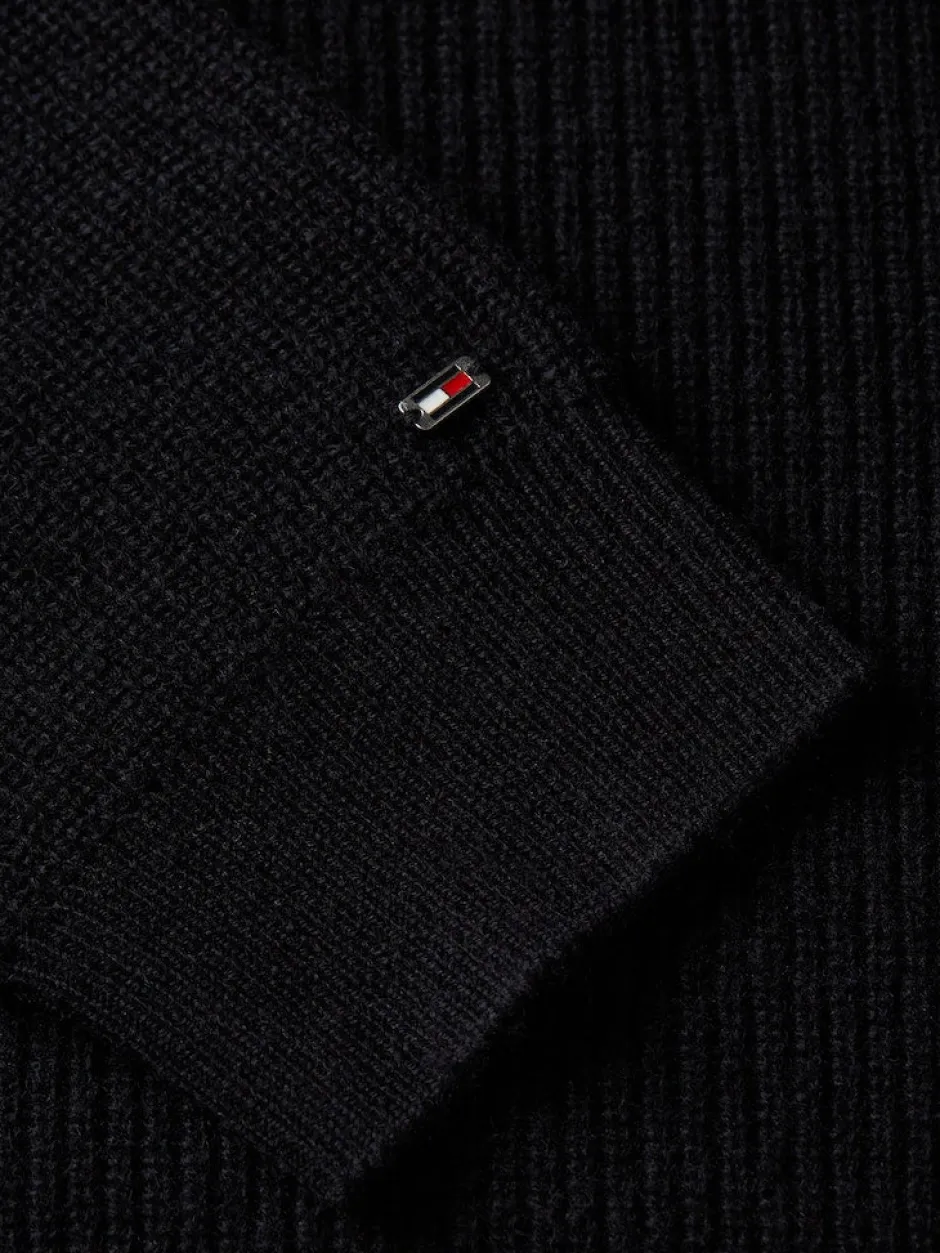 naisten mekko, MD WOOL CASH ROLL-NK MIDI DRESS>Tommy Hilfiger