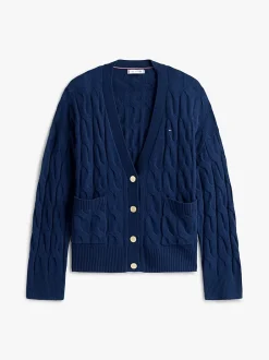 naisten neuletakki, SOFT WOOL CABLE V-NK LS CARDIGAN><noscript><img width=