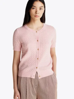 Naisten Neuletakki, MINI CABLE C-NK CARDI SS>Tommy Hilfiger Online