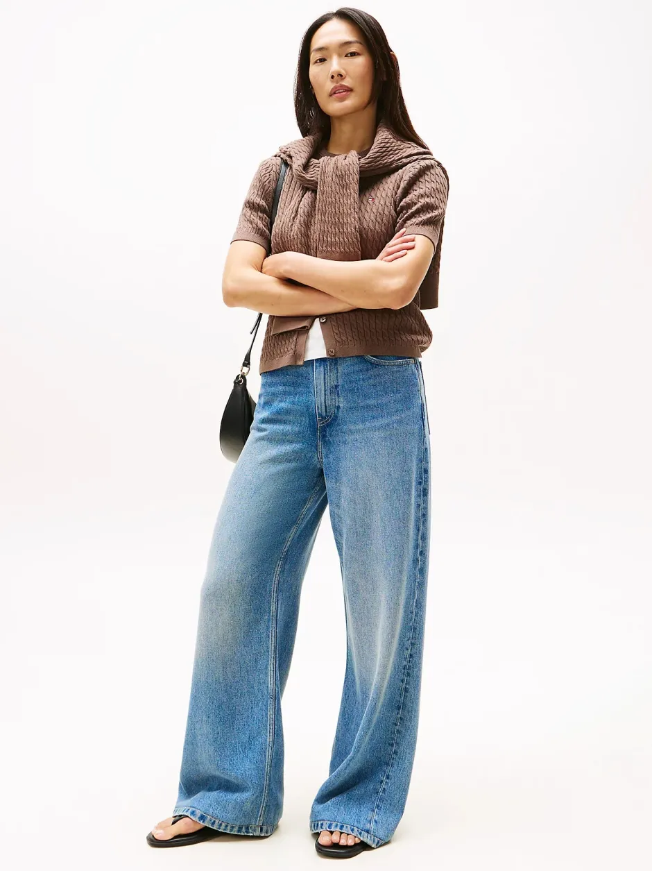 naisten neuletakki, CO CABLE FINE SS C-CARDIGAN>Tommy Hilfiger Hot