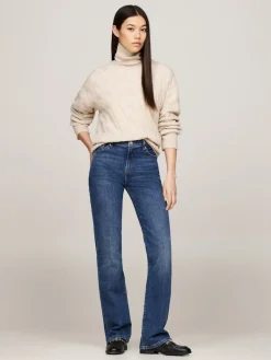 Naisten Neule, SOFT WOOL CABLE ROLL-NK SWEATER><noscript><img width=