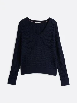 Naisten Neule, CO CABLE FINE GG V-NK LS SWEAT><noscript><img width=