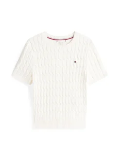 naisten neule, CO CABLE MID SS SWEATER><noscript><img width=