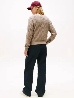 naisten neulepusero CO CABLE FINE GG C-NK LS SWEATER,><noscript><img width=