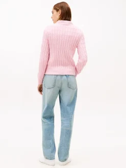 naisten neulepusero CO CABLE MID GG C-NK LS SWT,>Tommy Hilfiger Sale