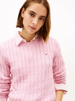 naisten neulepusero CO CABLE MID GG C-NK LS SWT,><noscript><img width=