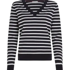 Naisten Paita, CO JERSEY STITCH V-NK SWEATER>Tommy Hilfiger Clearance