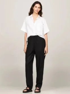 naisten pellavapaita, LINEN SS SHIRT>Tommy Hilfiger