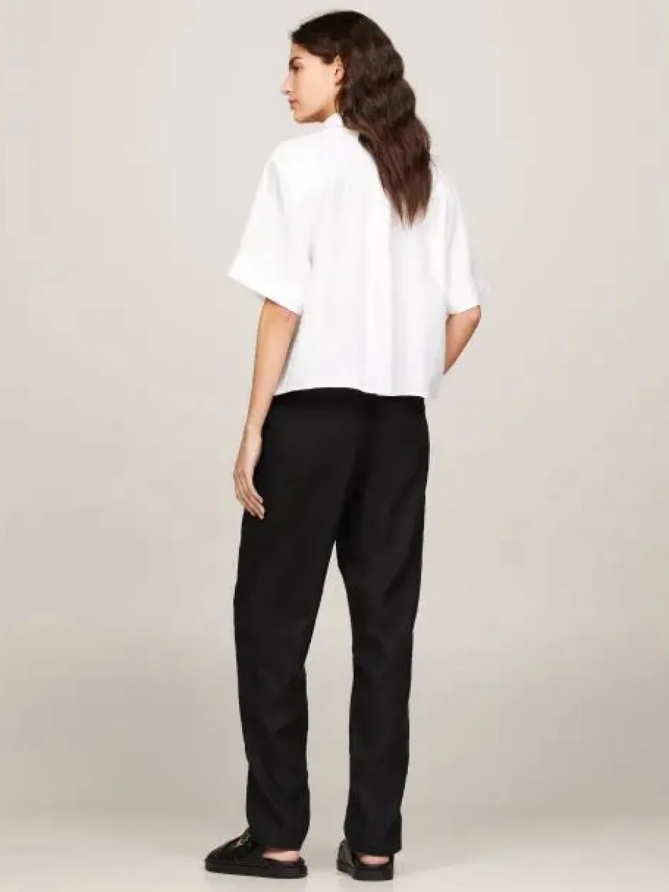 naisten pellavapaita, LINEN SS SHIRT>Tommy Hilfiger