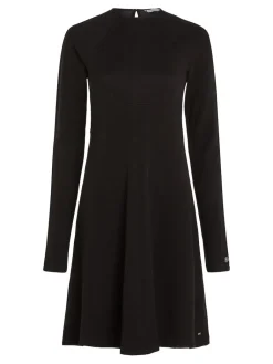 Naisten Pitkähihainen Trikoomekko, F&F C-NK SHINY INTERLOCK LS DRESS 99><noscript><img width=