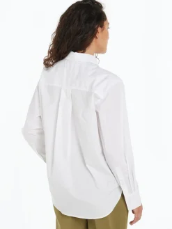 Naisten Pusero, SOLID COTTON EASY FIT SHIRT>Tommy Hilfiger