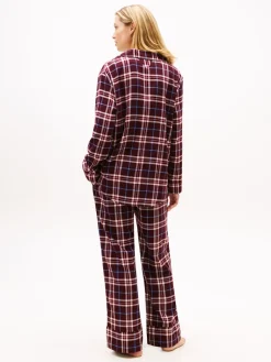 naisten pyjama LS FLNL SHIRT PJ PANTS SET,>Tommy Hilfiger Online