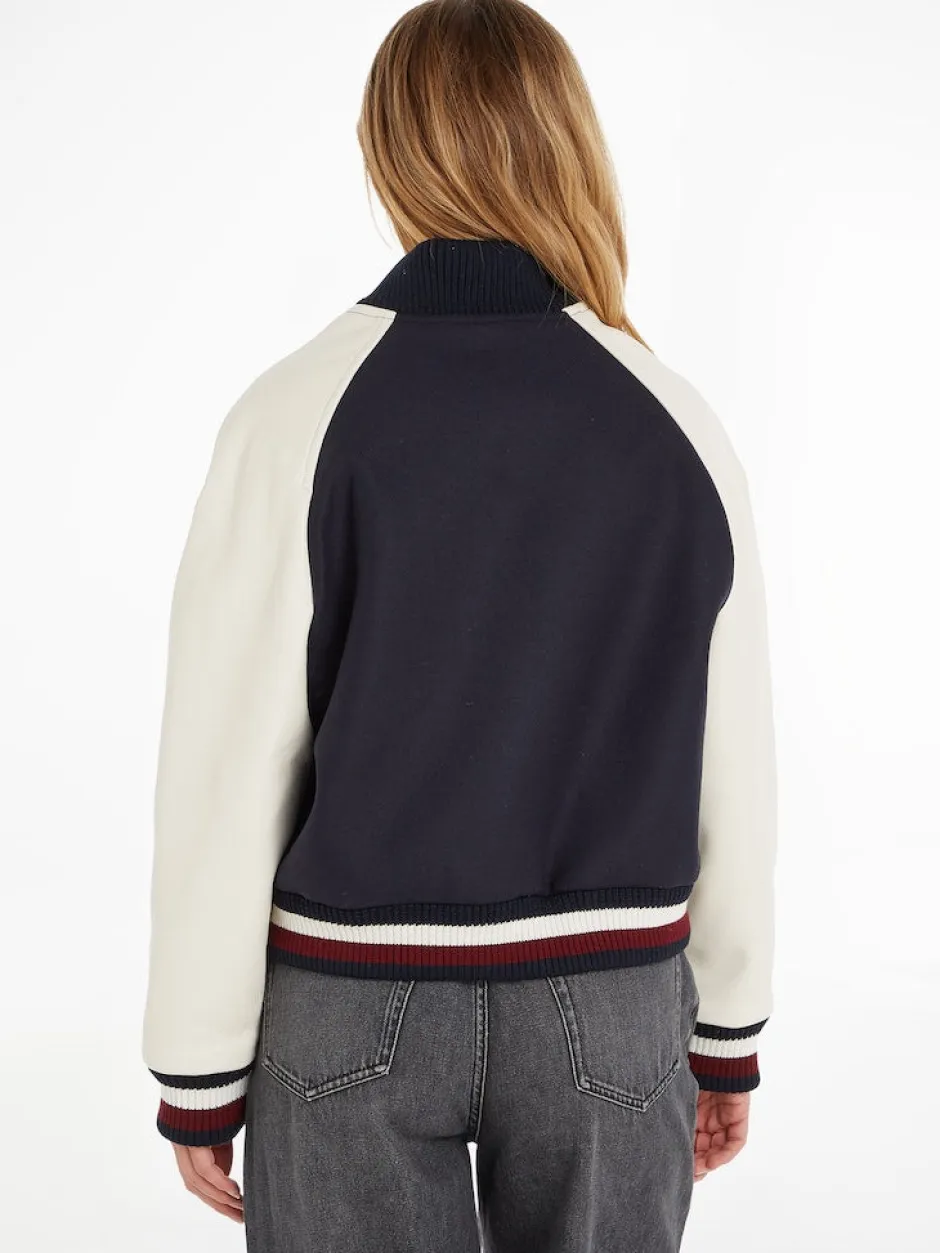 naisten takki, IMD LEATHER WOOL BLEND BOMBER>Tommy Hilfiger