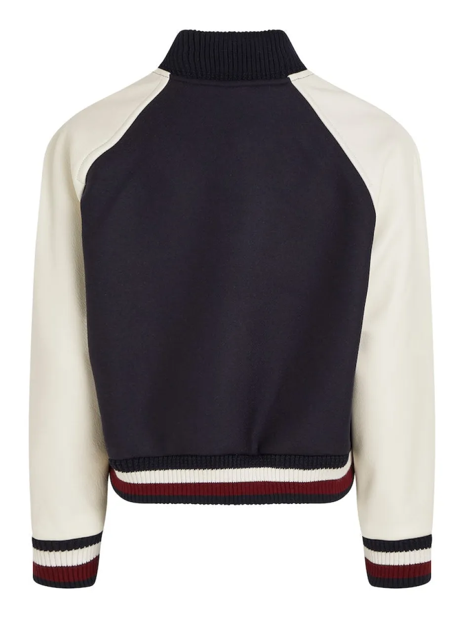 naisten takki, IMD LEATHER WOOL BLEND BOMBER>Tommy Hilfiger