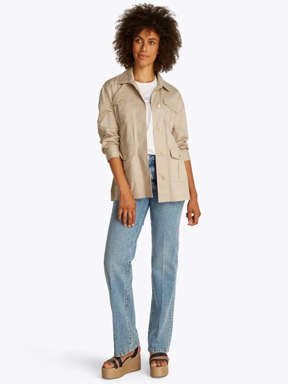 naisten takki, GOLD BUTTON UTILITY JACKET>Tommy Hilfiger