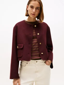 naisten takki, DF WOOL BLEND REG LADY JACKET>Tommy Hilfiger New