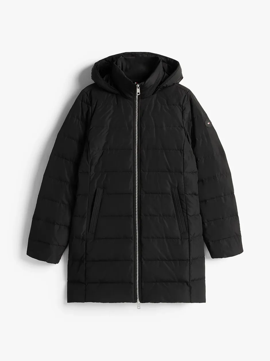 naisten takki MW DOWN SLIM COAT WITH,>Tommy Hilfiger